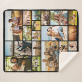 Moderne Personalisierte 22-Foto Collage Sherpadecke (Vorderseite (Horizontal))