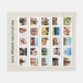 Moderne Personalisierte 25-Foto Collage Fleecedecke (Vorderseite (Horizontal))