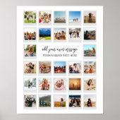 Moderne Personalisierte 27 Bilder FotoCollage Poster (Vorne)