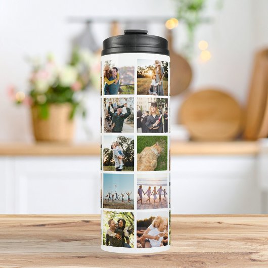Moderne Personalisierte 30 FotoCollage Thermosbecher