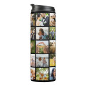 Moderne Personalisierte 30 FotoCollage Thermosbecher (Nach rechts gedreht)