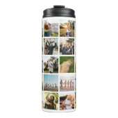 Moderne Personalisierte 30 FotoCollage Thermosbecher (Vorderseite)