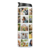 Moderne Personalisierte 30 FotoCollage Thermosbecher (Nach rechts gedreht)