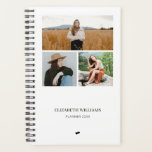 Moderne Personalisierte 3 FotoCollage Planer<br><div class="desc">Modernes und elegantes Design bedruckt Personalisiert 3 Foto Collage Name Planner,  die mit Ihrem Text angepasst werden können. Bitte klicken Sie auf den Button "Anpassen" und verwenden Sie unser Design-Tool,  um diese Vorlage zu ändern. Karo im Grafikdesign-Store für andere Produkte,  die diesem Design entsprechen!</div>