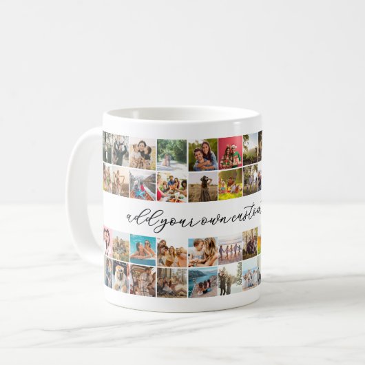 Moderne Personalisierte 48 Fotomaterial Kaffeetasse (Vorderseite Links)