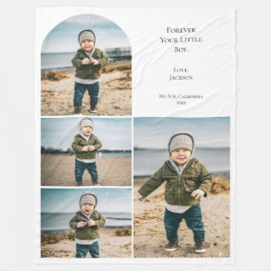 Moderne personalisierte 4-Foto-Collage Muttersouve Fleecedecke