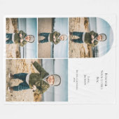 Moderne personalisierte 4-Foto-Collage Muttersouve Fleecedecke (Vorderseite (Horizontal))