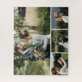 Moderne Personalisierte 4-Foto-Collage-Puzzle Puzzle (Vertikal)
