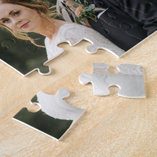 Moderne Personalisierte 4-Foto-Collage-Puzzle Puzzle (Seite)