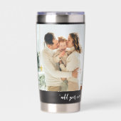 Moderne personalisierte 5-Foto-Collage Thermobecher (Vorderseite)