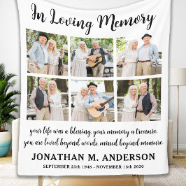 Moderne Personalisierte 6 Bilder Erinnerung Fleecedecke