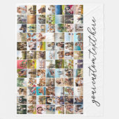 Moderne Personalisierte 84-FotoCollage Fleecedecke (Vorderseite)