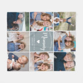 Moderne Personalisierte 8-Foto Collage für Mommy Fleecedecke (Vorderseite (Horizontal))