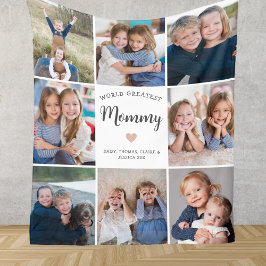 Moderne Personalisierte 8-Foto Collage für Mommy Fleecedecke