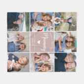 Moderne Personalisierte 8-Foto Collage für Mommy Fleecedecke (Vorderseite (Horizontal))