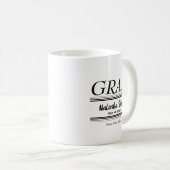 Moderne personalisierte Abschlussfeier im Graduier Kaffeetasse (VorderseiteRechts)