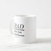 Moderne personalisierte Abschlussfeier im Graduier Kaffeetasse (Vorderseite Links)