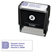 Moderne personalisierte Anfangsmonogramme Permastempel (Beispiel)