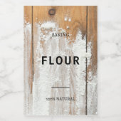 Moderne Personalisierte Backmehl Schwarze Schrifta Lebensmitteletikett (Einzelnes Label)