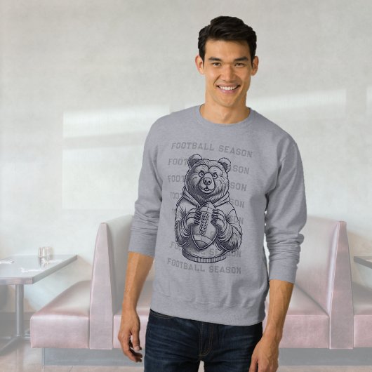 Moderne personalisierte Bären-Fußballbekleidung Sweatshirt
