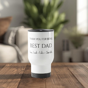 Moderne personalisierte Best-Dad-Reisemug Reisebecher