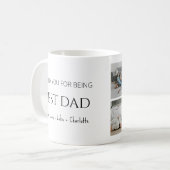 Moderne Personalisierte Beste Dad Foto-Collage-Tas Kaffeetasse (Vorderseite Links)