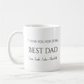 Moderne Personalisierte Beste Dad Foto-Collage-Tas Kaffeetasse (Links)
