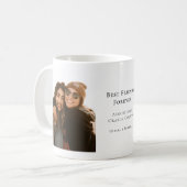 Moderne Personalisierte Beste Freunde Für Immer 2 Kaffeetasse (Vorderseite Links)