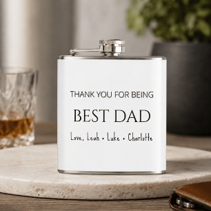 Moderne personalisierte beste Papa-Flasche als Ges Flachmann
