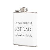 Moderne personalisierte beste Papa-Flasche als Ges Flachmann (Links)