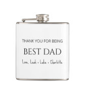 Moderne personalisierte beste Papa-Flasche als Ges Flachmann (Vorderseite)