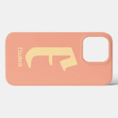 Moderne Personalisierte Bezeichnung Monogram Pink  Case-Mate iPhone Hülle (Rückseite (Horizontal))