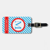 moderne personalisierte Bezeichnung Monogramm gest Gepäckanhänger (Vorderseite horizontal)