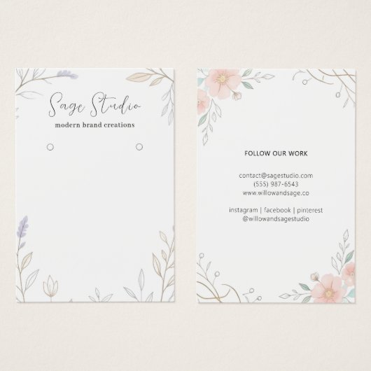 Moderne Personalisierte Blütenerden-Schmuck (Vorne & Hinten)