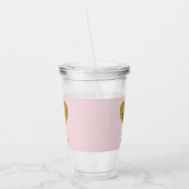 Moderne Personalisierte Braut aus dem Goldenen Her Acryltrinkbecher (Links)