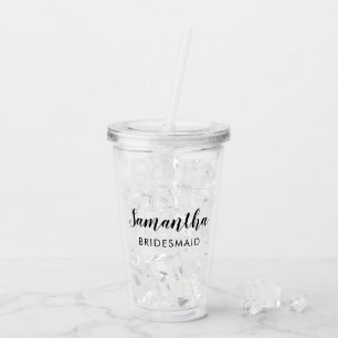 Moderne Personalisierte Bridesmaid Acryltrinkbecher