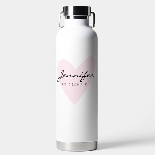 Moderne Personalisierte Bridesmaid Trinkflasche (Vorderseite)
