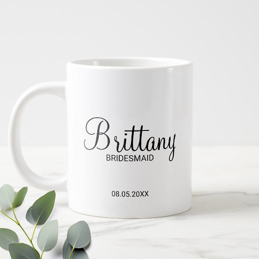 Moderne Personalisierte Bridesmaier Co Jumbo-Tasse