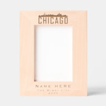 Moderne Personalisierte Chicago City Silhouette