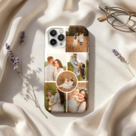 Moderne personalisierte Collage mit sechs Fotos  iPhone 15 Pro Hülle