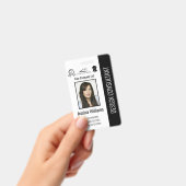 Moderne Personalisierte Corporate Employee Black I Ausweis (Handheld)