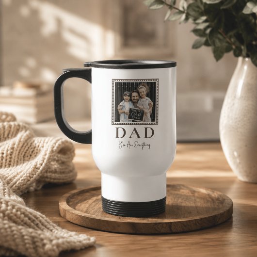 Moderne personalisierte Dad-Foto Reisebecher