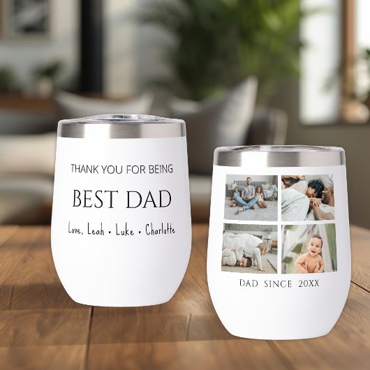 Moderne personalisierte Dad-Tasse mit Fotocollage