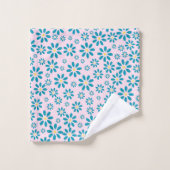 Moderne Personalisierte Daisy Blume Erstmaliges Ha Badhandtuch Set (Waschlappen)