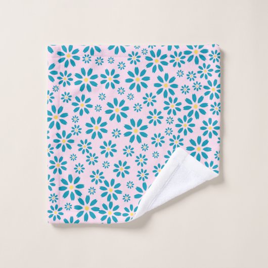 Moderne Personalisierte Daisy Blume Erstmaliges Ha Badhandtuch Set (Waschlappen)