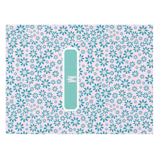 Moderne Personalisierte Daisy Blume Ursprünglich Tischdecke (Vorderseite (Horizontal))