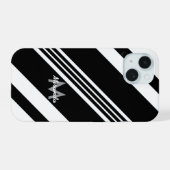 Moderne personalisierte Diagonalstreifen iPhone 15 Hülle (Rückseite (Horizontal))