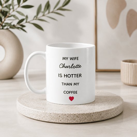Moderne personalisierte Ehefrau-Kaffeetasse Kaffeetasse