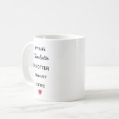 Moderne personalisierte Ehefrau-Kaffeetasse Kaffeetasse (Vorderseite Links)
