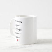 Moderne personalisierte Ehemann Kaffeetasse (Vorderseite Links)